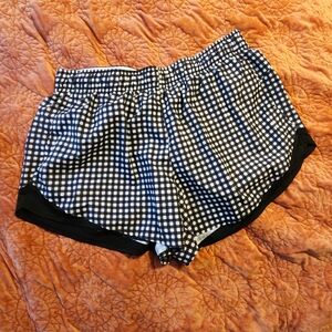 Athletic Works black + white gingham running shorts